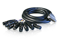 ALVA - AI258XPRO3 Analog in Breakout Cable - D-Sub25 male to 8 x XLR female - 3 Meter length